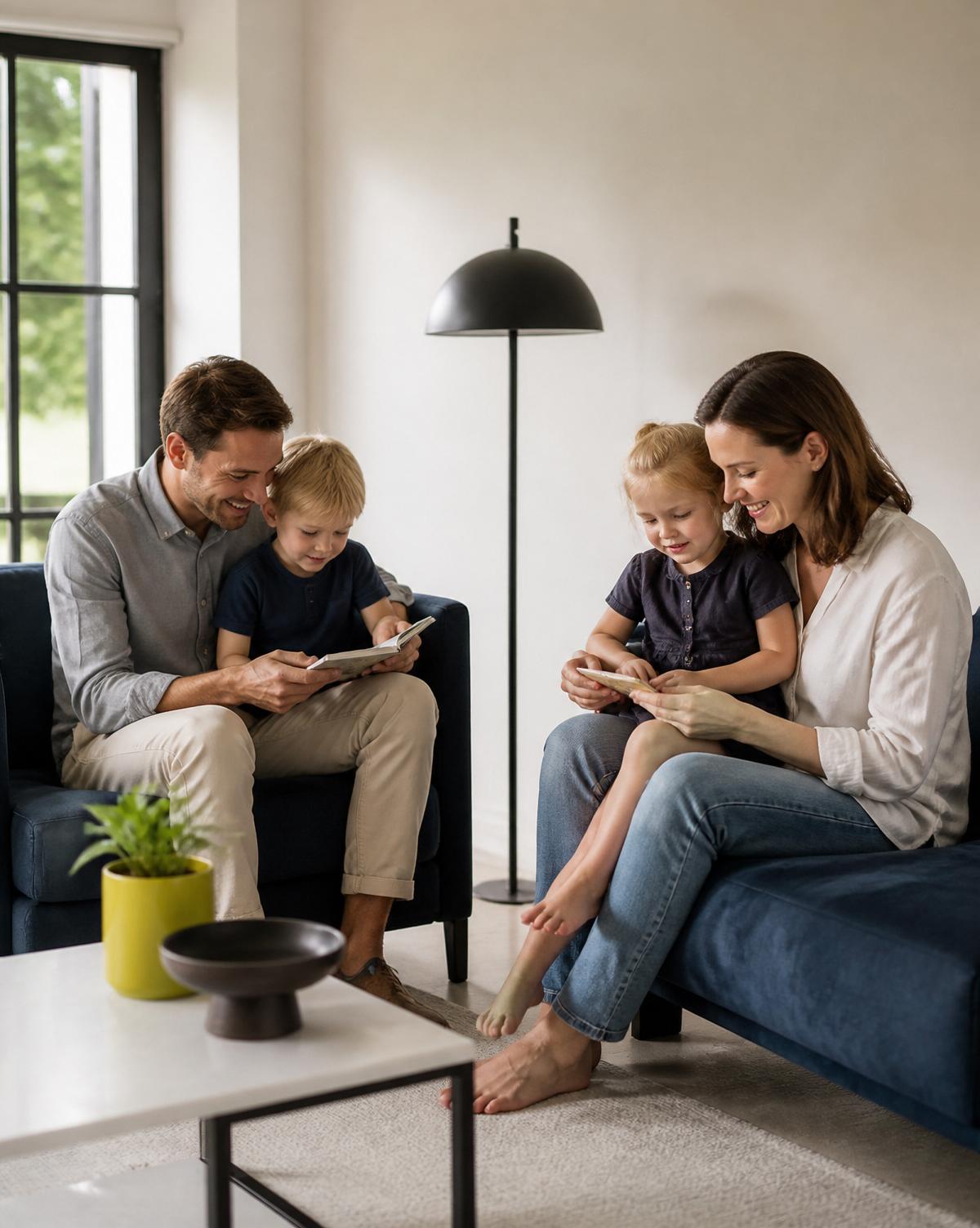 Familie in einer Küche